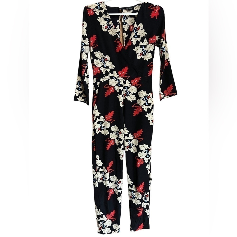 TOP Shop Floral long sleeve Jumpsuit